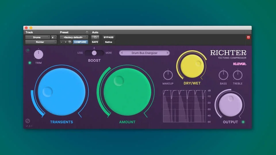 Free Plugin - Klevgrand Richter Tectonic Compressor | Production